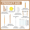 32Pcs 4 Styles Wood Double Heads Modeling Clay Sculpting Tools Set TOOL-BC0003-39-2