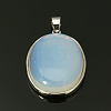 Synthetic Opalite Pendants with Alloy Finding Settings G-E206-01P-1
