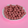 Round Silicone Focal Beads SI-JX0046A-76-3