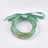 PVC Plastic Buddhist Bangle Sets BJEW-T008-09O-1