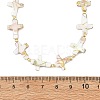 Drawbench Style Natural Freshwater Shell Religion Cross Beaded Necklaces for Women NJEW-JN06648-4