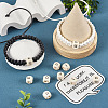Kissitty 250Pcs 5 Styles Printed Natural Schima Wood Beads WOOD-KS0001-23-14