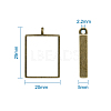 Alloy Open Back Bezel Big Pendants PALLOY-TA0021-02AB-8