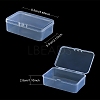 6Pcs Transparent Plastic Box with Hinged Lid CON-YW0001-59-2