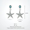 Alloy Resin Stud Dangle Earrings WG23A33-02-2