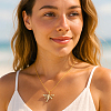 4Pcs 2 Colors Alloy Crystal Rhinestone Dragonfly Pendant Necklaces NJEW-HY0001-13-5