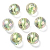UV Plating Transparent Rainbow Iridescent Acrylic Beads OACR-F004-01D-2