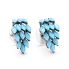Bohemian Synthetic Turquoise Grape Stud Earrings EJEW-H085-02B-1