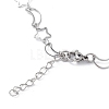 304 Stainless Steel Star & Moon Link Chain Anklets for Men Women STAS-B039-15P-3