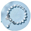 Butterfly Alloy & Cat Eye & Natural Moonstone Round Beaded Charm Bracelets for Women WG9D4EC-01-5