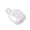 Natural Keshi Pearl Pendants PALLOY-JF04242-02-4