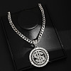 Hip-hop Style Zinc Alloy Crystal Rhinestone Pendant Cuban Link Chain Necklaces FS-WG425B8-02-1