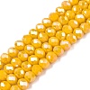 Electroplate Glass Beads Strands EGLA-A044-P6mm-B29-1
