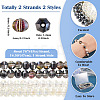 2 Strands 2 Styles Electroplate Transparent Glass Beads Strands EGLA-TA0013-68-4