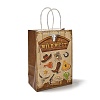 Cowboy Series Printed Kraft Paper Tote Bags ABAG-B006-02E-2