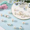 20Pcs ABS Plastic Pearl No Sewing Buttons BUTT-CY0001-22C-3