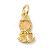 Brass Micro Pave Colorful Cubic Zirconia Glass Pendants KK-R162-026E-G-1