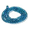 Transparent Electroplate Glass Beads Strands EGLA-A039-T4mm-L01-2