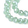 Electroplate Imitation Jade Glass Beads Strands EGLA-J025-F08-3