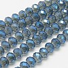 Electroplate Glass Beads Strands EGLA-D020-8x5mm-M2-2