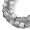 Frosted Crackle Glass Beads Strands GLAA-U001-8mm-M06-2
