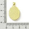 Rack Plating Brass Pave Natural Shell Pendants KK-A204-01C-02G-3