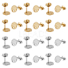 Unicraftale 40Pcs 2 Colors 304 Stainless Steel Stud Earring Findings STAS-UN0056-08-1