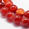 Natural Striped Agate/Banded Agate Bead Strands G-K166-13-10mm-3