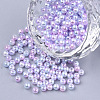 Rainbow ABS Plastic Imitation Pearl Beads OACR-Q174-10mm-01-1