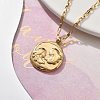 304 Stainless Steel Constellation Pendant Necklaces NJEW-K392-01G-03-2