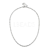 304 Stainless Steel Singapore Chain Necklaces NJEW-JN02930-01-1