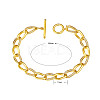 SHEGRACE Brass Curb Chain Bracelets JB005A-X-3