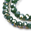 Electroplate Glass Beads Strands EGLA-A034-P4mm-B09-3
