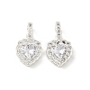 Brass Micro Pave Cubic Zirconia Pendants KK-Z139-05S-03-1