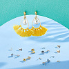 Unicraftale 120Pcs 2 Color Iron Ball Stud Earring Findings DIY-UN0004-38-2