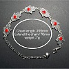 Vintage European Alloy Enamel Hamsa Hand Link Chain Bracelets for Women YP1014-2-2