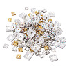 200Pcs 5 Styles Brass Rhinestone Spacer Beads KK-TA0003-39-3
