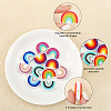 CHGCRAFT 12Pcs 6 Colors Food Grade Eco-Friendly Silicone Beads SIL-CA0001-61-5