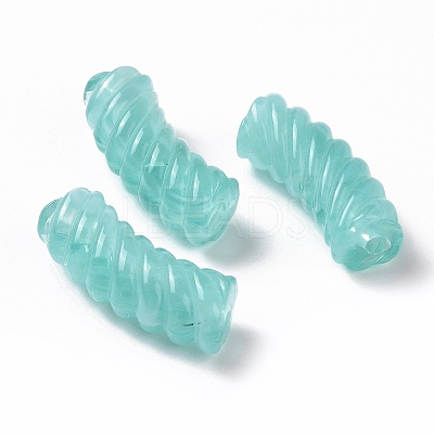Two Tone Opaque Acrylic Beads OACR-A016-06G-1