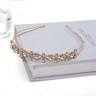 Wedding Bridal Glass Rhinestone Hair Bands for Women Girls PW-WG5C605-01-1