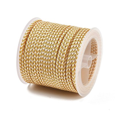 11M Polyester Braided Cord with Cotton Core & Metallic Thread OCOR-Z006-01-07-1