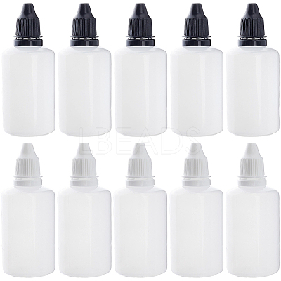 10Pcs 2 Styles PE Plastic Refillable Bottles AJEW-GF0013-39A-1