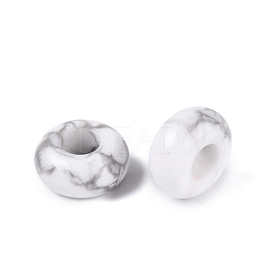 Natural Howlite European Beads G-Q602-04C-1