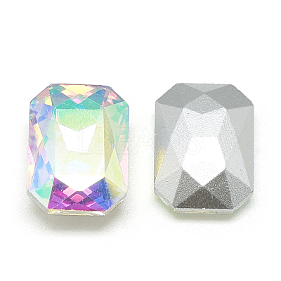 Pointed Back Glass Rhinestone Cabochons RGLA-T079-6x8mm-05-1