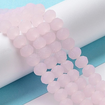 Imitation Jade Solid Color Glass Beads Strands EGLA-A034-J3mm-MD-M-1