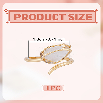 1Pc Brass Cuff Rings RJEW-LP0005-11-1