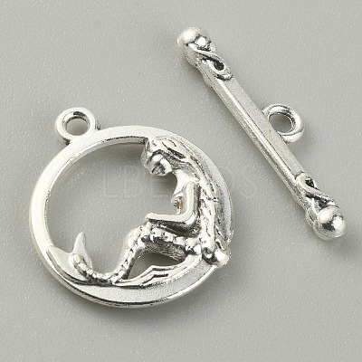 Tibetan Style Alloy Toggle Clasps X-FIND-CJC0017-21B-AS-1