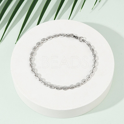 201 Stainless Steel Cuba Style Chian Bracelet for Men BJEW-B138-06P-03-1