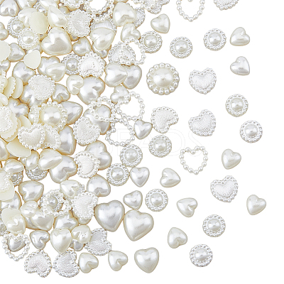 ABS Plastic Imitation Pearls Cabochons MRMJ-HY0001-16-1