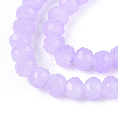 Baking Paint Imitation Jade Glass Bead Strands X-DGLA-A034-J4MM-A50-1